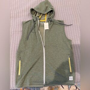 Peter Millar Crown Olive Vest with Yellow Trim